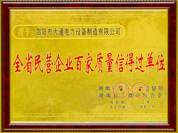 質(zhì)量信得過單位